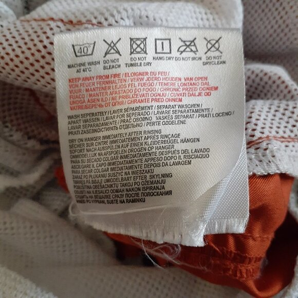 Trespass Men's Medium Quick Dry Mesh Lined Dark Orange Swim Trunks Shorts - Picture 8 of 10